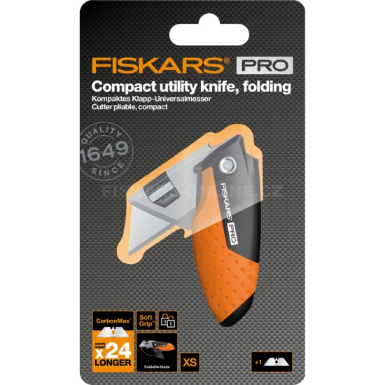 Kompaktní univerzální nůž skládací Fiskars CarbonMax