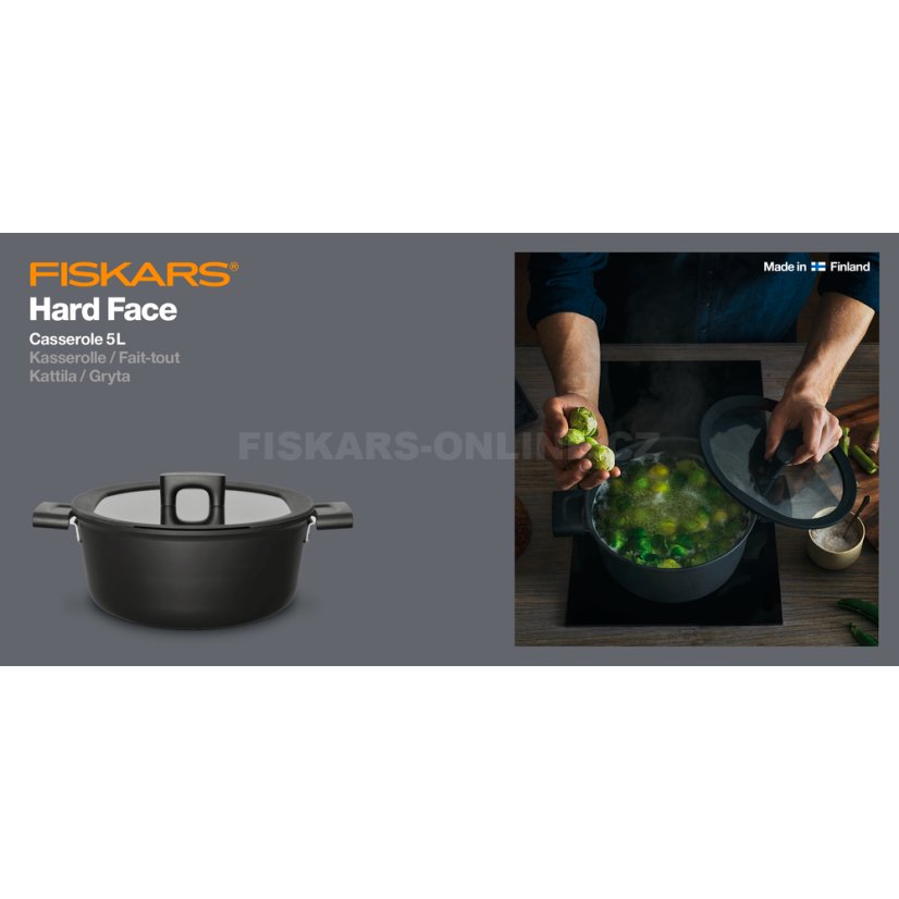 Hrnec Fiskars Hard Face 5l 1052228