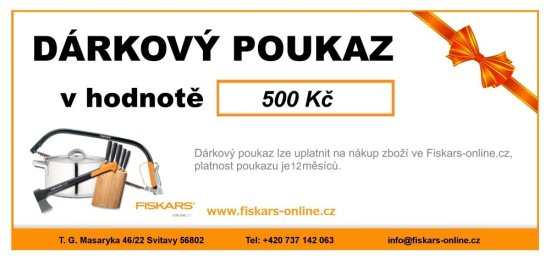 Darčekový poukaz Fiskars 500 Kč