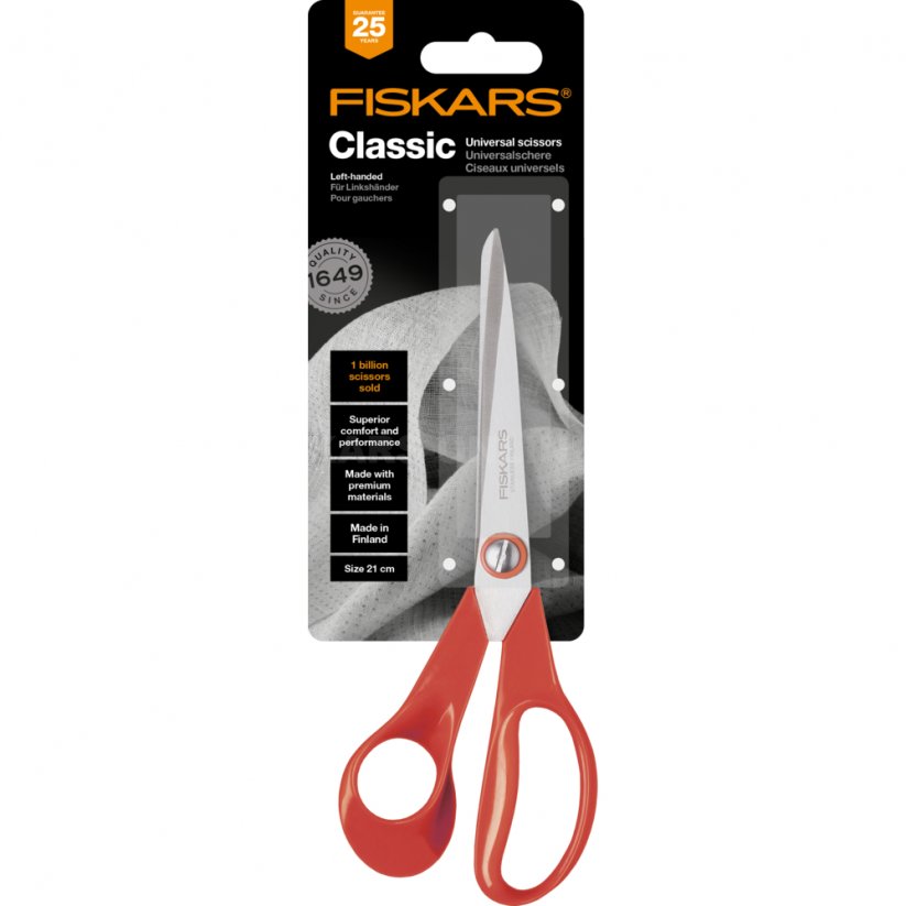 Univerzální nůžky Fiskars Classic pro leváky