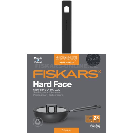 Rendlík s pokličkou Fiskars Hard Face 24 cm 1052230