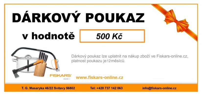 Dárkový poukaz Fiskars 500 Kč