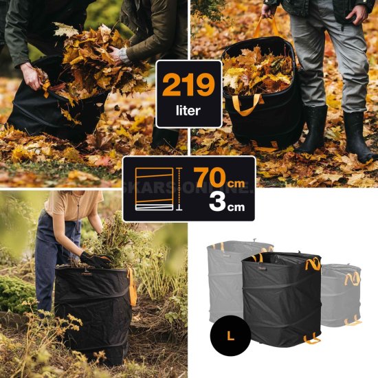 Záhradný kôš Fiskars Ergo L, 219 l