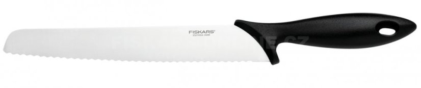 Nůž na chleb Fiskars Essential - detail pilkovitého ostří