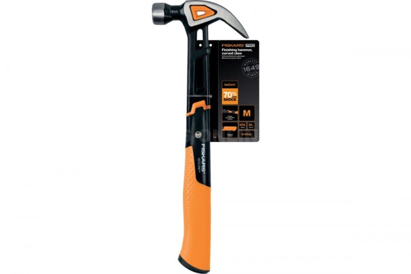 Tesařské kladivo Fiskars (M), zahnuté čelisti