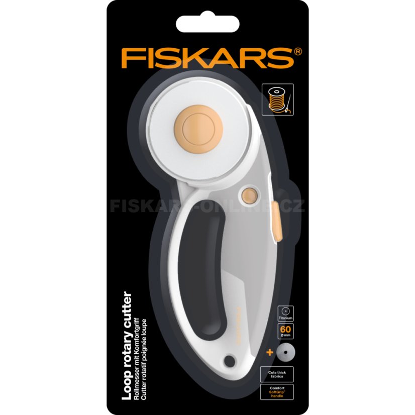 Řezací kolečko na látku Fiskars Titanium 60 mm