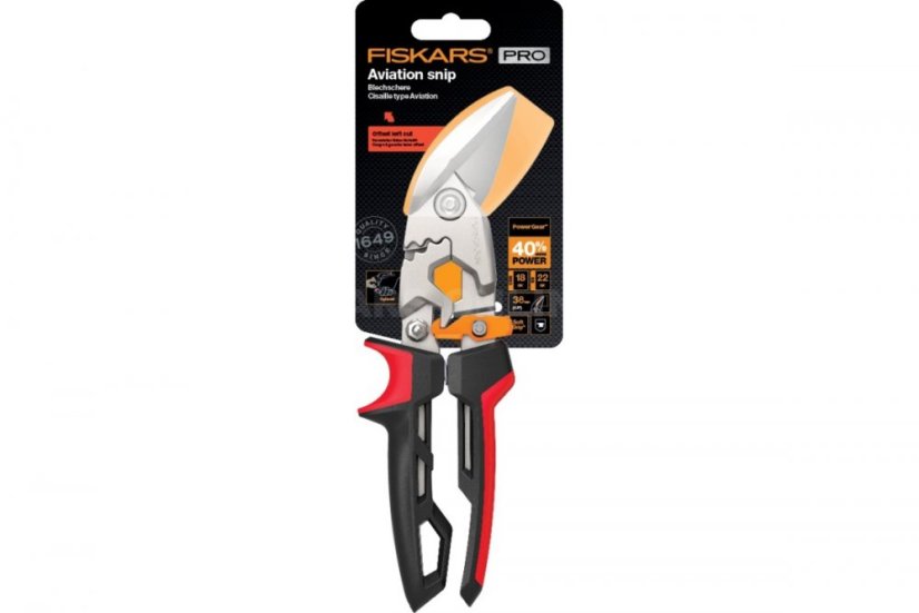 Převodové nůžky na plech PowerGear, offsetové levé