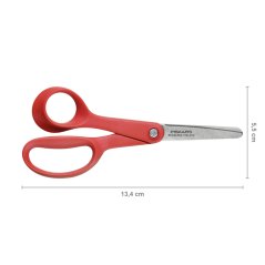 Detské nožnice Fiskars pre ľavákov od 8 rokov, červené