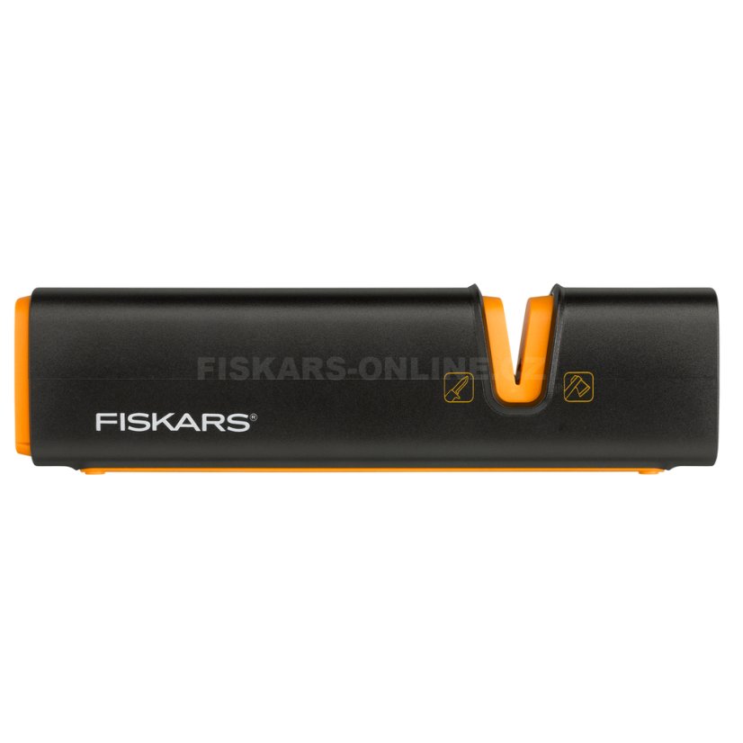 Set sekera Fiskars X14 + ostřič Xsharp