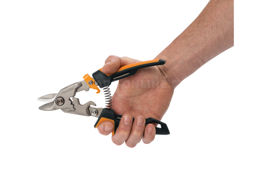 Převodové nůžky na plech Fiskars PowerGear, krátké ostří