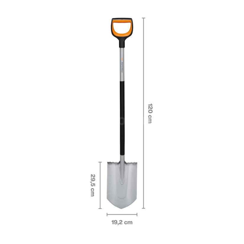 Rýč Fiskars Xact špičatý, velký
