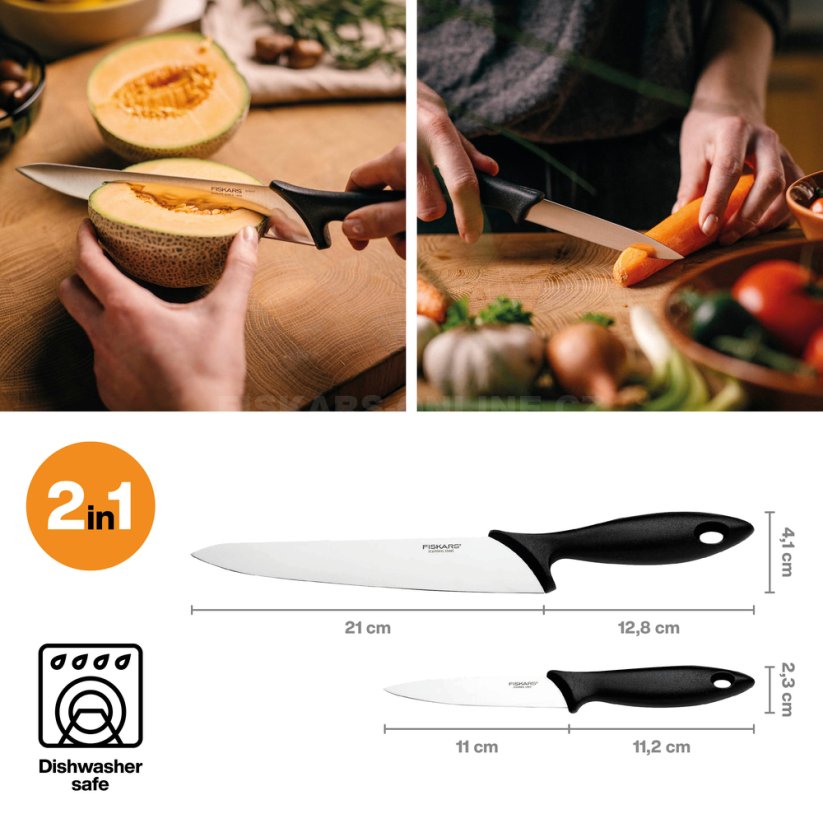 Fiskars Essential kuchařská sada nožů