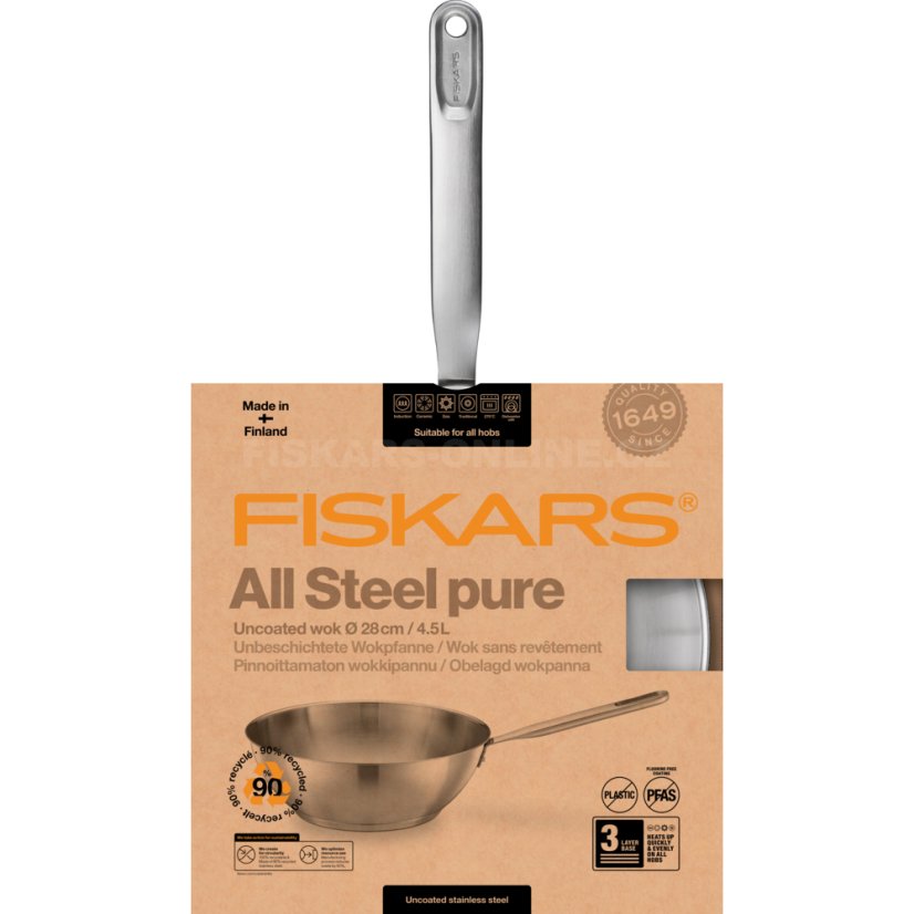Wok pánev Fiskars All Steel Pure 28 cm