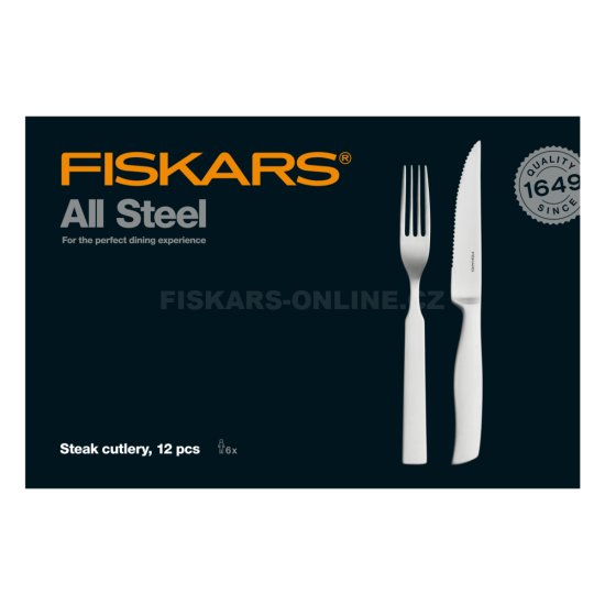 Súprava steakových príborov Fiskars All Steel 12 ks