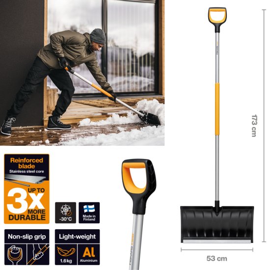 Hrablo na sneh Fiskars X-series Roller