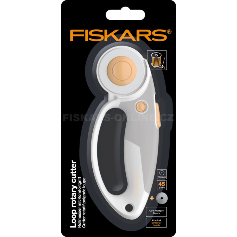 Řezací kolečko na látku Fiskars Titanium 45 mm