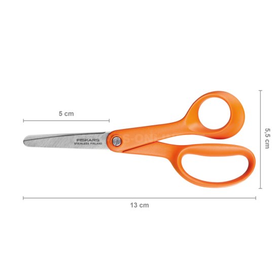 Detské nožnice Fiskars od 8 rokov, oranžové