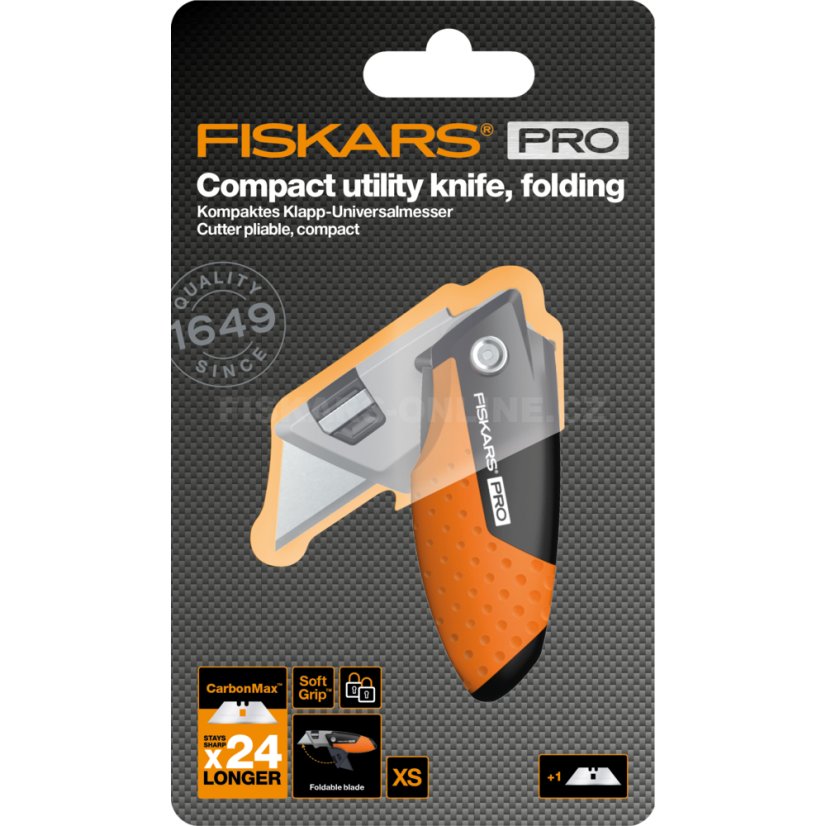 Kompaktní univerzální nůž skládací Fiskars CarbonMax