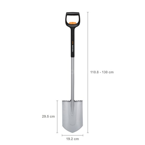 Teleskopický špičatý rýč Fiskars Xact