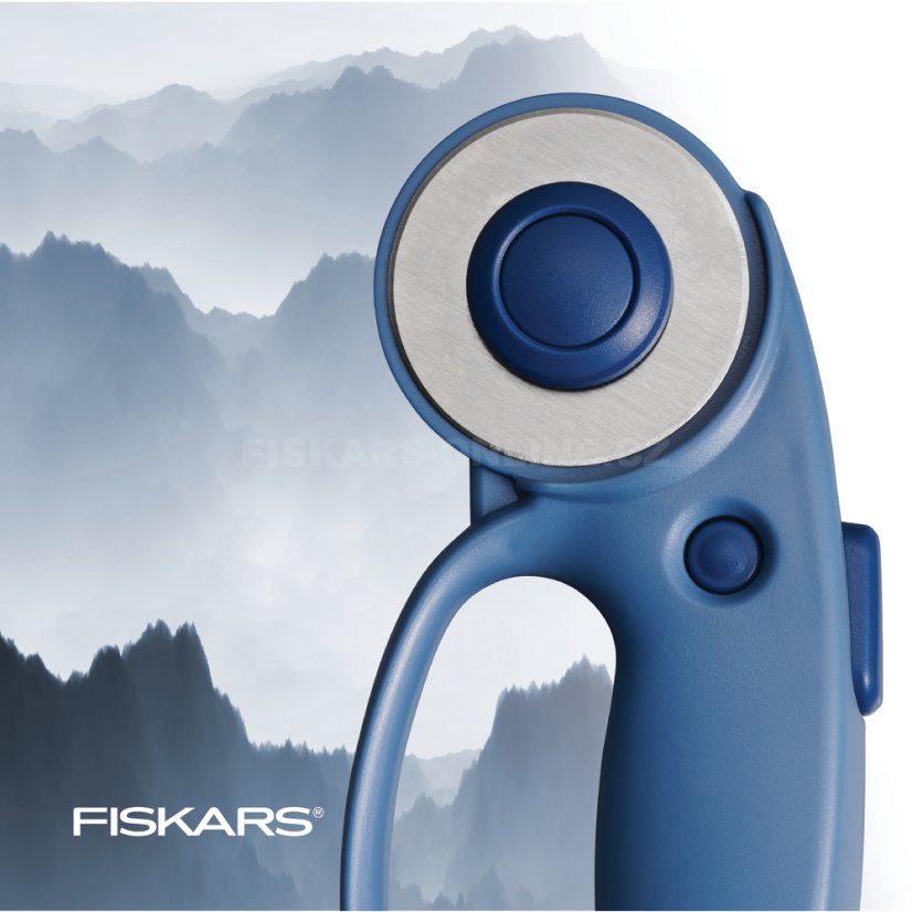 Řezací kolečko na látku Fiskars 45 mm modré