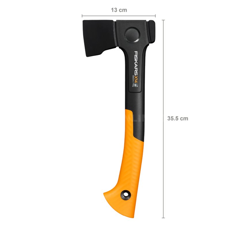 Set sekera Fiskars X14 + ostřič Xsharp