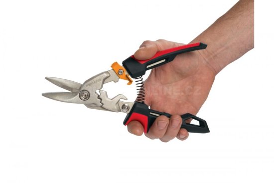 Prevodové nožnice na plech Fiskars PowerGear ľavé