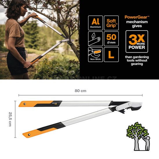 Dvojručné nožnice Fiskars PowerGearX LX98