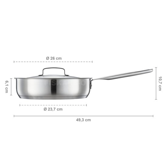 Panvica Fiskars All Steel 26 cm s pokrievkou