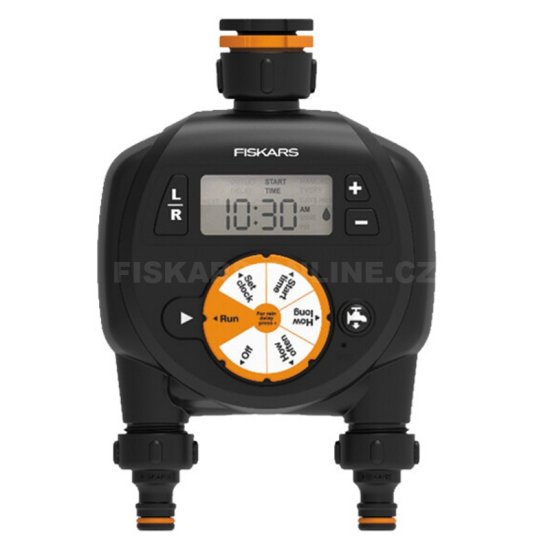 Zavlažovací časovač Fiskars 1054792, dva výstupy