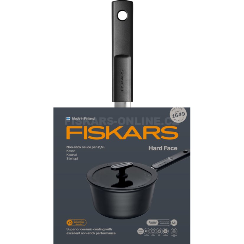Rendlík s pokličkou Fiskars Hard Face 2,5 l